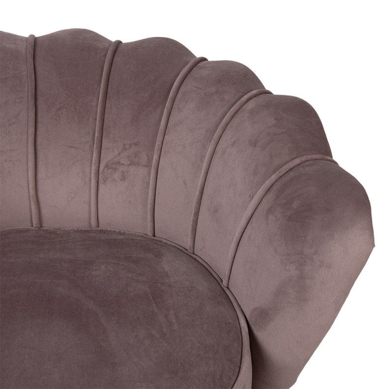 Clayre & Eef Poltrona  83x75x76 cm Rosa Tessuto Legno