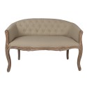 Clayre & Eef Bench 104x55x70 cm Brown Beige Wood Textile