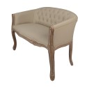Clayre & Eef Bench 104x55x70 cm Brown Beige Wood Textile