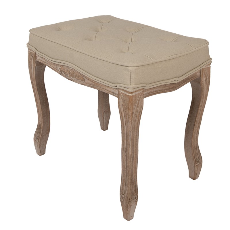 Clayre & Eef Krukje 50x36x47 cm Bruin Beige Hout Textiel