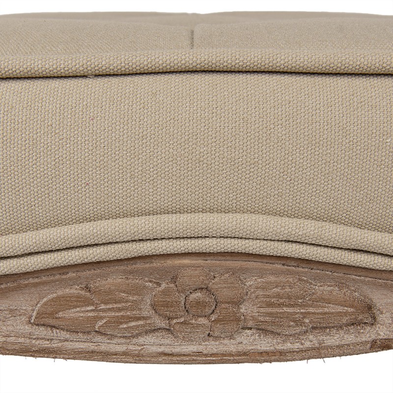 Clayre & Eef Krukje 50x36x47 cm Bruin Beige Hout Textiel