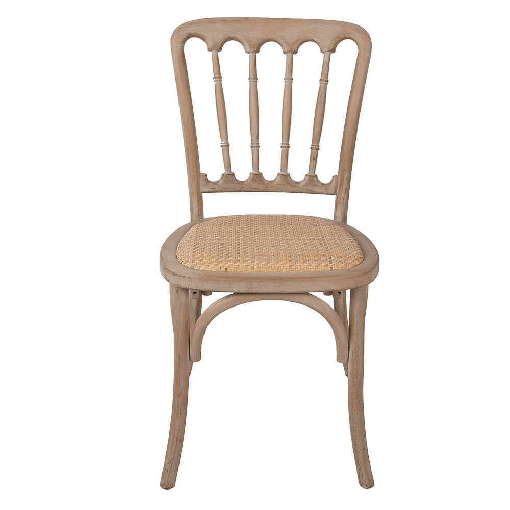 Clayre&Eef Eetkamerstoel 45x46x92 cm Bruin Hout afbeelding