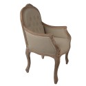 Clayre & Eef Fauteuil 62x58x101 cm Marron Beige Bois Textile
