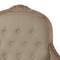 Clayre & Eef Fauteuil 62x58x101 cm Marron Beige Bois Textile