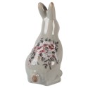 Clayre & Eef Figurine décorative Lapin 21 cm Gris Céramique