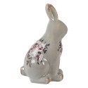 Clayre & Eef Figurine décorative Lapin 21 cm Gris Céramique