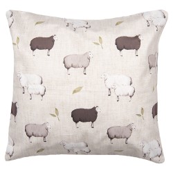 Clayre & Eef Cushion Cover 45x45 cm Beige Polyester Sheep