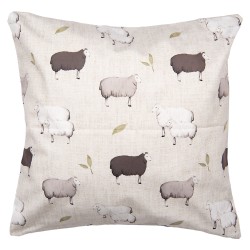 Clayre & Eef Cushion Cover 45x45 cm Beige Polyester Sheep