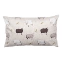 Clayre & Eef Kussenhoes 30x50 cm Beige Polyester Rechthoek Schaap