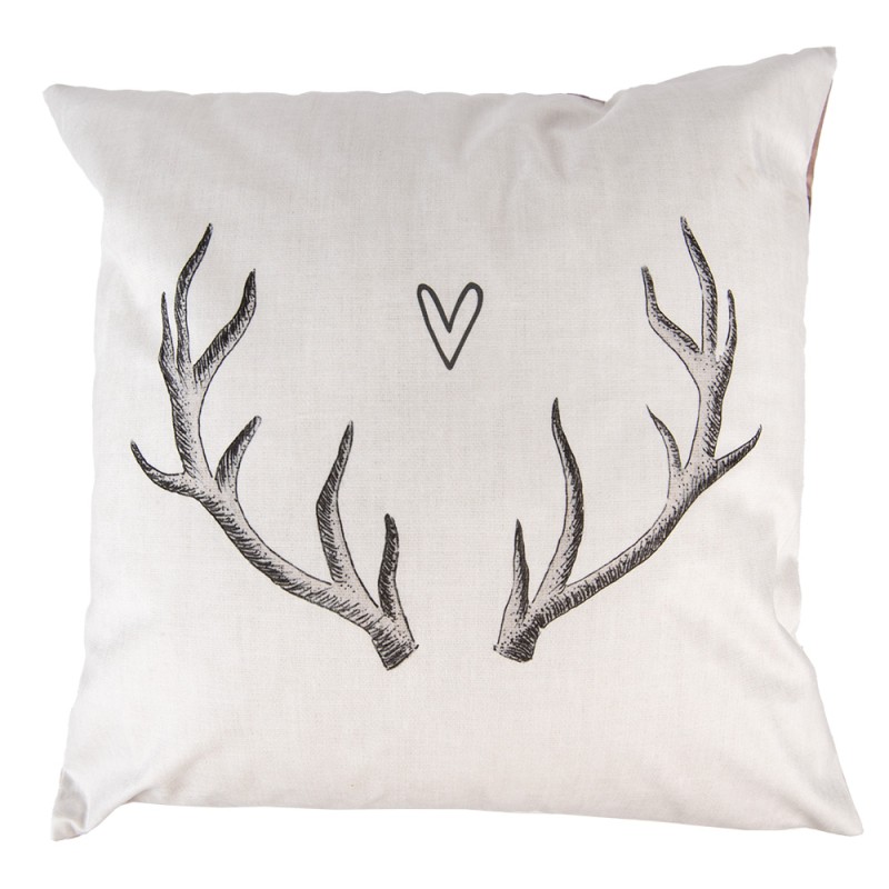 Clayre & Eef Federa per cuscino 45x45 cm Beige Poliestere Corno