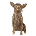 Clayre & Eef Beeld Hond 13x9x18 cm Goudkleurig Polyresin