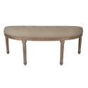Clayre & Eef Bench 125x41x48 cm Brown Beige Wood Textile