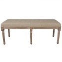 Clayre & Eef Banc 122x41x46 cm Marron Beige Bois Textile