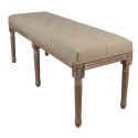 Clayre & Eef Banc 122x41x46 cm Marron Beige Bois Textile
