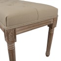 Clayre & Eef Banc 122x41x46 cm Marron Beige Bois Textile