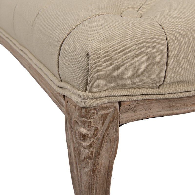 Clayre & Eef Bank 112x36x50 cm Braun Beige Holz Textil