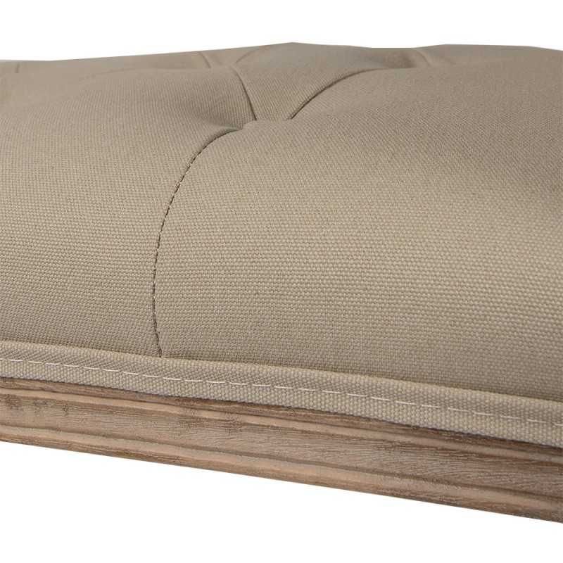 Clayre & Eef Bank 113x44x60 cm Braun Beige Holz Textil