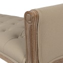 Clayre & Eef Bank 113x44x60 cm Braun Beige Holz Textil