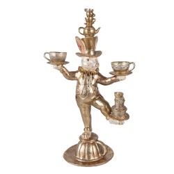 Clayre & Eef Image de décoration Lapin 35x22x58 cm Couleur or Plastique