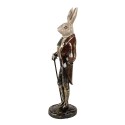 Clayre & Eef Statuetta decorativa Coniglio 51 cm Beige Rosso Plastica