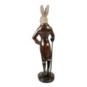 Clayre & Eef Statuetta decorativa Coniglio 51 cm Beige Rosso Plastica