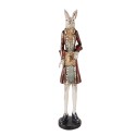 Clayre & Eef Statuetta decorativa Coniglio 53 cm Beige Rosso Plastica