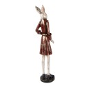Clayre & Eef Statuetta decorativa Coniglio 53 cm Beige Rosso Plastica
