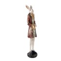 Clayre & Eef Statuetta decorativa Coniglio 53 cm Beige Rosso Plastica