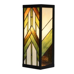 LumiLamp Wall Light Tiffany 14x16x40 cm Beige Glass Metal