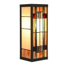 LumiLamp Lampada da parete Tiffany 14x16x40 cm Beige Vetro Metallo