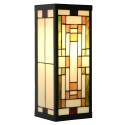 LumiLamp Wall Light Tiffany 14x16x40 cm Beige Glass Metal