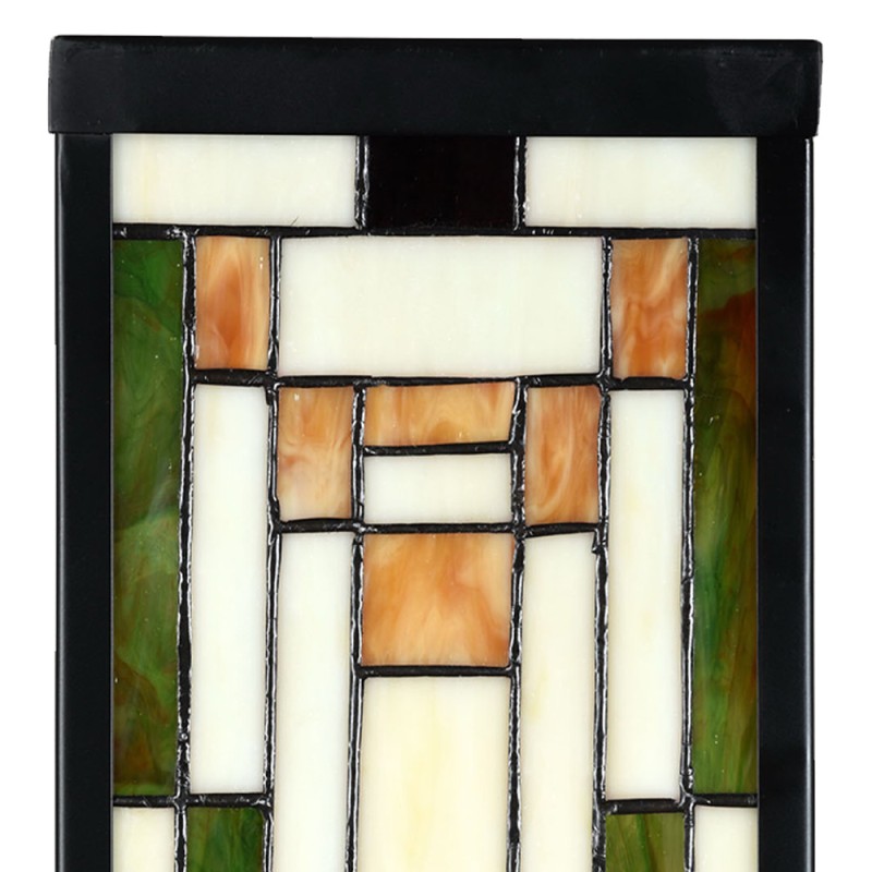 LumiLamp Wall Light Tiffany 14x16x40 cm Beige Glass Metal