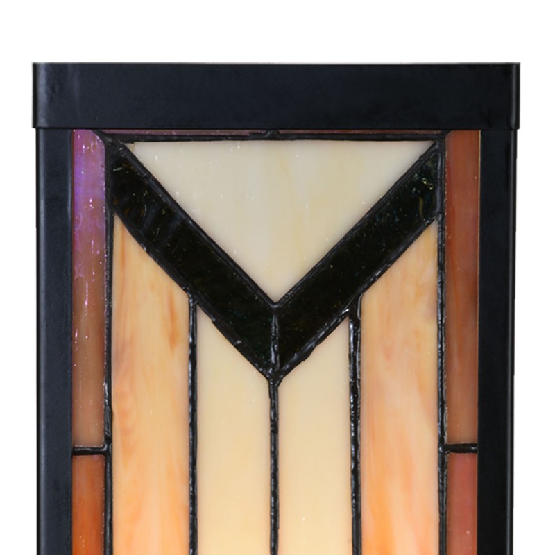 LumiLamp Wandlamp Tiffany 14x16x40 cm Beige Glas Metaal