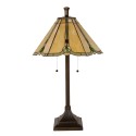 LumiLamp Tiffany Tafellamp Ø 40x67 cm Beige Glas Metaal