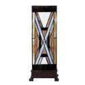 LumiLamp Tiffany Tischlampe 17x17x44 cm Braun Glas Kunststoff