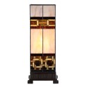 LumiLamp Lampada da tavolo Tiffany 17x17x44 cm Beige Vetro Plastica