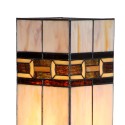 LumiLamp Lampada da tavolo Tiffany 17x17x44 cm Beige Vetro Plastica
