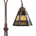 LumiLamp Tiffany Tischlampe 48x19x64 cm Braun Glas Kunststoff