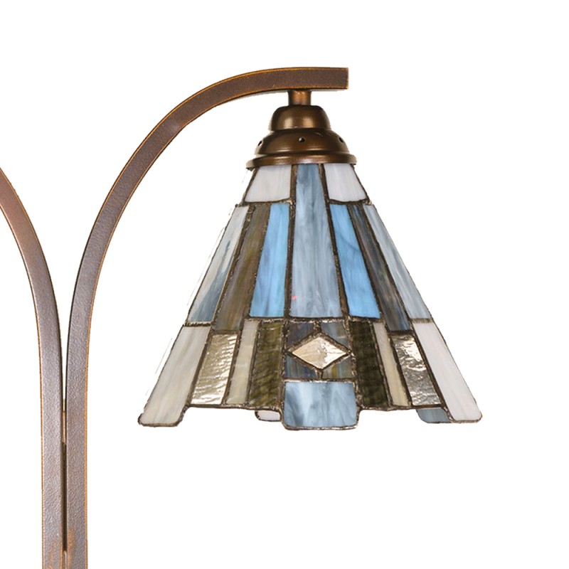 LumiLamp Lampada da tavolo Tiffany 48x19x57 cm Marrone Vetro Plastica