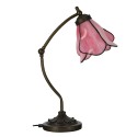 LumiLamp Table Lamp Tiffany 26x19x50 cm Pink Glass Metal