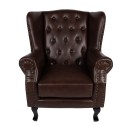 Clayre & Eef Sessel 82x74x102 cm Braun Kunstleder