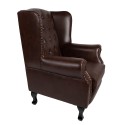 Clayre & Eef Sessel 82x74x102 cm Braun Kunstleder