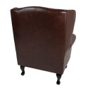Clayre & Eef Sessel 82x74x102 cm Braun Kunstleder
