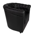 Clayre & Eef Sessel mit Armlehne 80x75x72 cm Schwarz Kunstleder