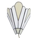 LumiLamp Applique murale Tiffany 20x10x29 cm Blanc Beige Verre Métal