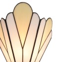 LumiLamp Applique murale Tiffany 20x10x29 cm Blanc Beige Verre Métal