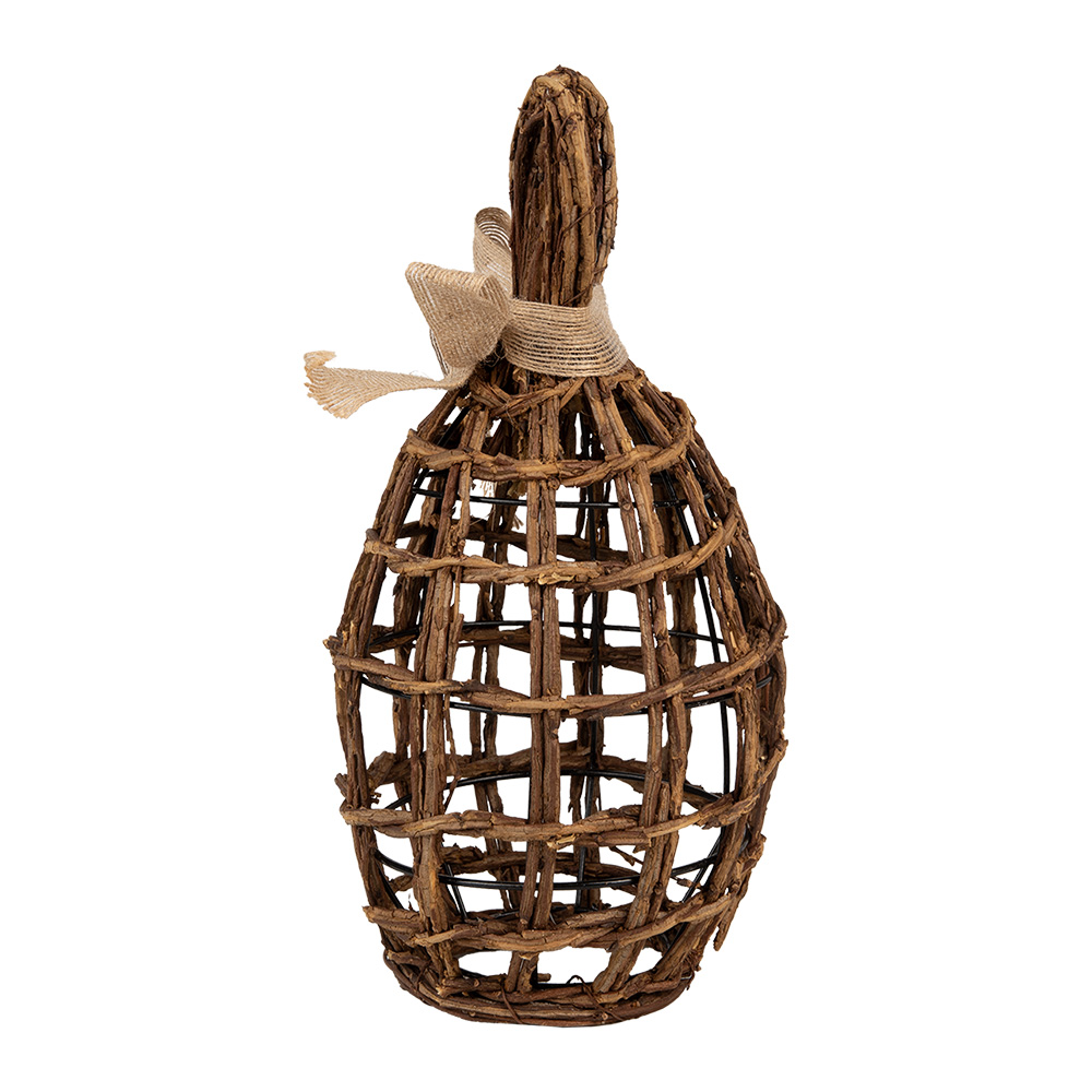 Decoratie Beeld Konijn 16X16X31 Cm Bruin Rotan-image