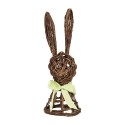 Clayre & Eef Dekorationsfigur Kaninchen 17x17x40 cm Braun Rattan
