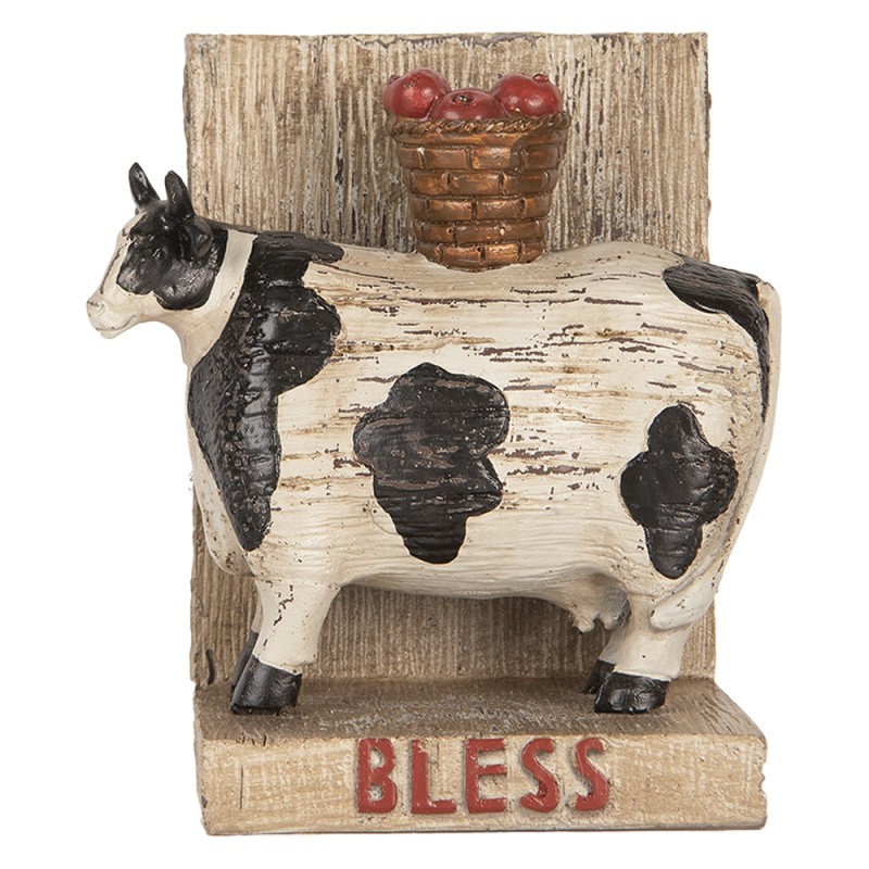Clayre & Eef Bücherstützen 2-er Set Kuh 17x10x14 cm Braun Kunststoff