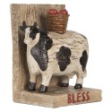 Clayre & Eef Bücherstützen 2-er Set Kuh 17x10x14 cm Braun Kunststoff